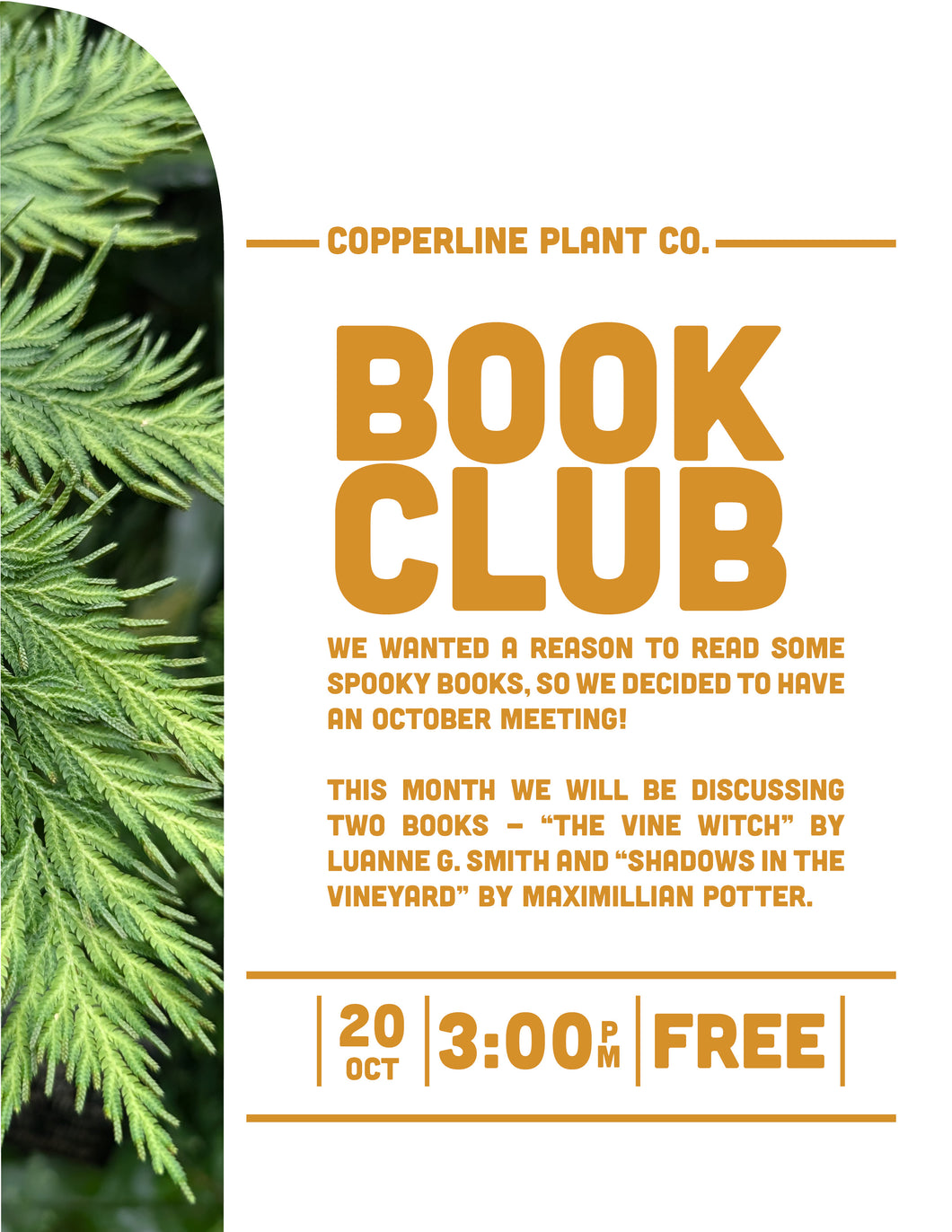 October 20 | Book Club Meeting