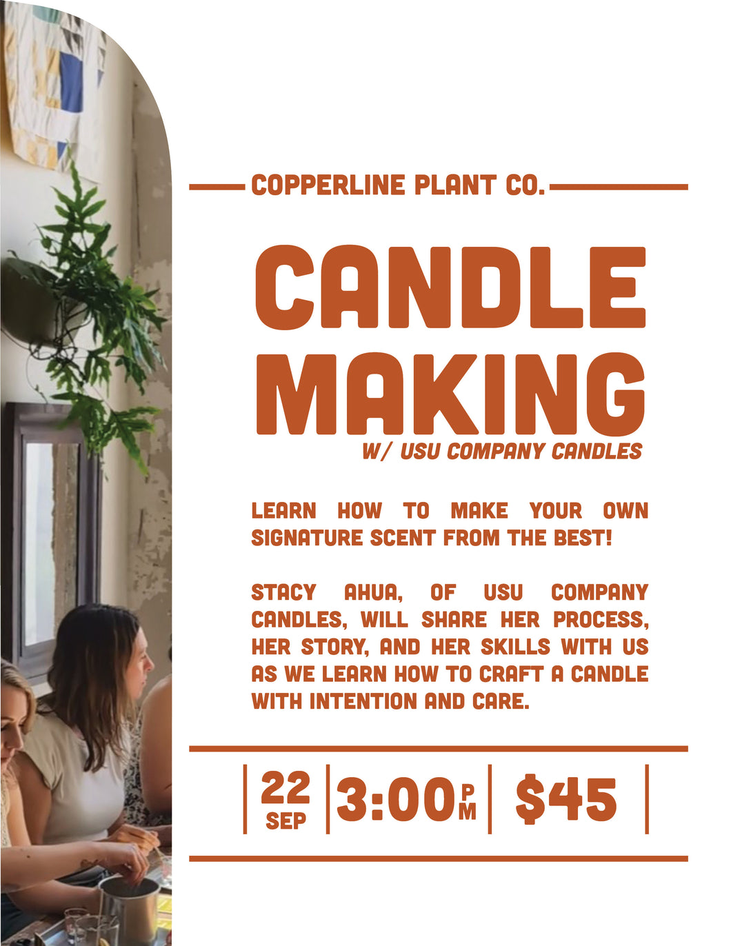 September 22 | Candle Making w/ Usu Company Candles