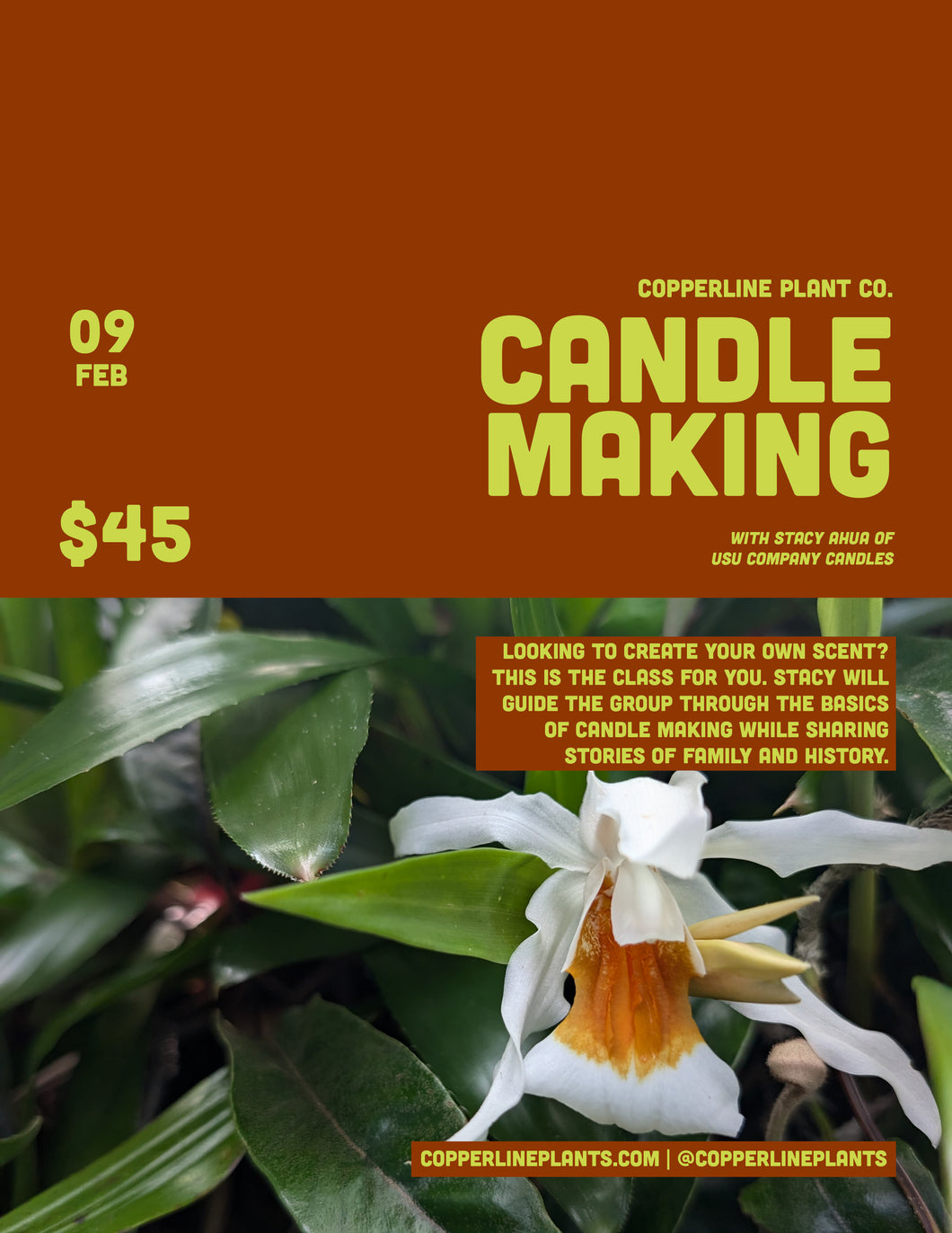 February 9 | Candle Making w/ Usu Company Candles