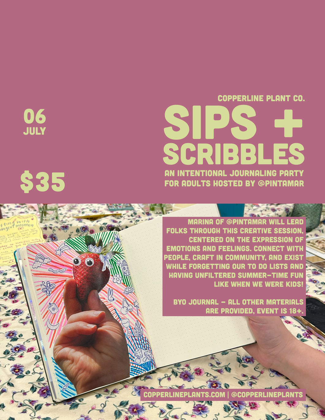 July 6 | Sips + Scribbles w/ Pintamar