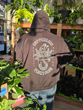 Load image into Gallery viewer, black copperline zip up hoodie - snake print
